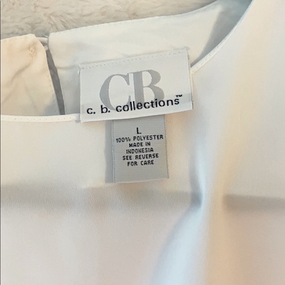 C.B. Collections White Sleeveless blouse - Picture 6 of 8